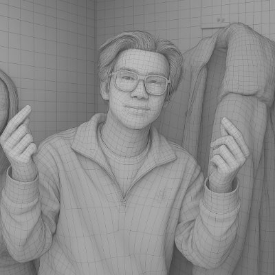 Portrait wireframe image